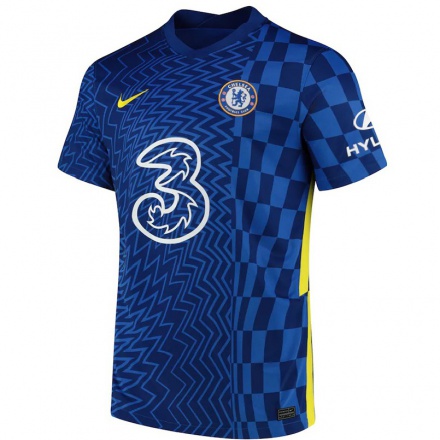 Hombre Fútbol Camiseta Tu Nombre #0 Azul Oscuro 1ª Equipación 2021/22 La Camisa Chile