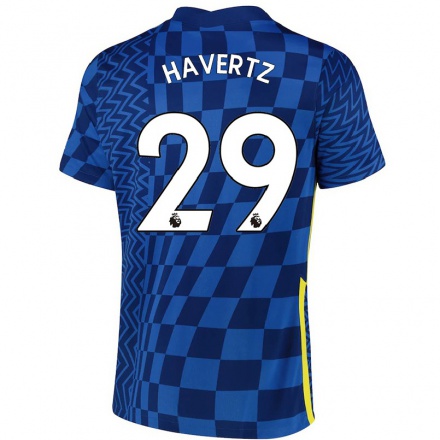 Hombre Fútbol Camiseta Kai Havertz #29 Azul Oscuro 1ª Equipación 2021/22 La Camisa Chile