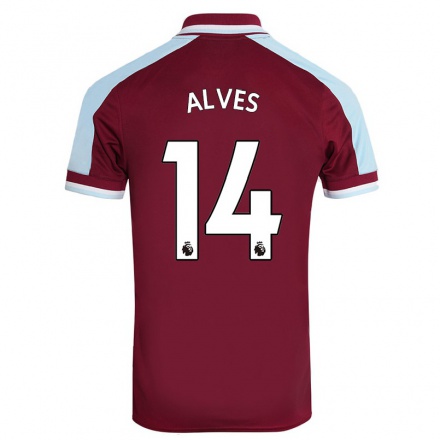 Hombre Fútbol Camiseta Frederik Alves #14 Granate 1ª Equipación 2021/22 La Camisa Chile