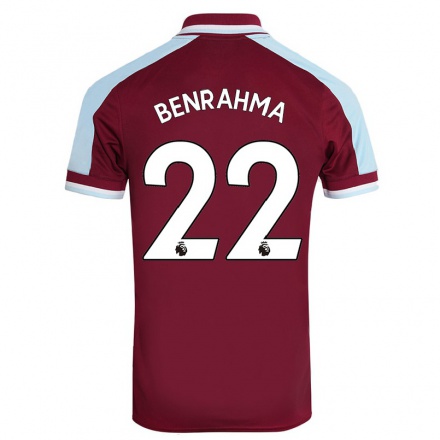 Hombre Fútbol Camiseta Said Benrahma #22 Granate 1ª Equipación 2021/22 La Camisa Chile