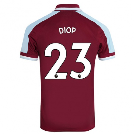 Hombre Fútbol Camiseta Issa Diop #23 Granate 1ª Equipación 2021/22 La Camisa Chile