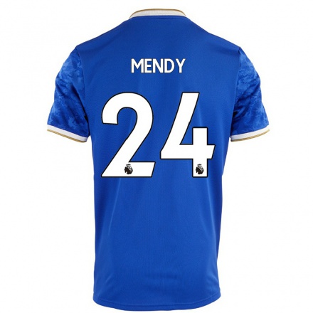 Hombre Fútbol Camiseta Nampalys Mendy #24 Azul Real 1ª Equipación 2021/22 La Camisa Chile