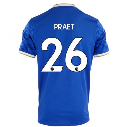 Hombre Fútbol Camiseta Dennis Praet #26 Azul Real 1ª Equipación 2021/22 La Camisa Chile