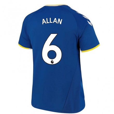 Hombre Fútbol Camiseta Allan #6 Azul Real 1ª Equipación 2021/22 La Camisa Chile