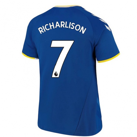Hombre Fútbol Camiseta Richarlison #7 Azul Real 1ª Equipación 2021/22 La Camisa Chile