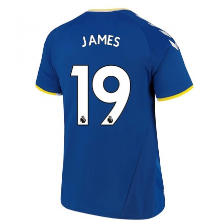 Hombre Fútbol Camiseta James Rodriguez #19 Azul Real 1ª Equipación 2021/22 La Camisa Chile