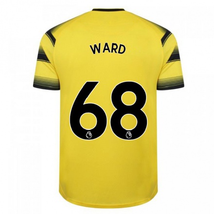 Hombre Fútbol Camiseta Helen Ward #68 Amarillo Negro 1ª Equipación 2021/22 La Camisa Chile