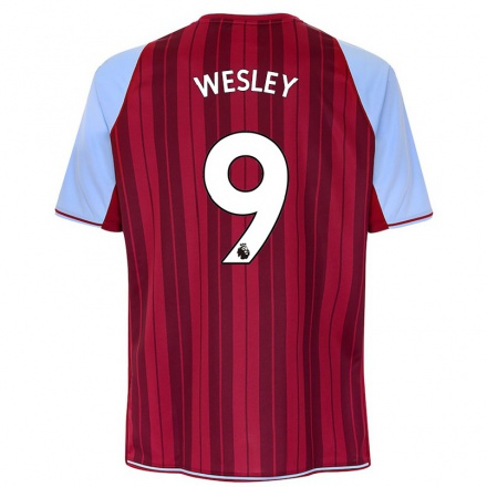 Hombre Fútbol Camiseta Wesley #9 Granate 1ª Equipación 2021/22 La Camisa Chile