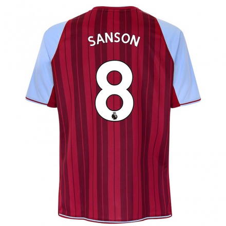 Hombre Fútbol Camiseta Morgan Sanson #8 Granate 1ª Equipación 2021/22 La Camisa Chile