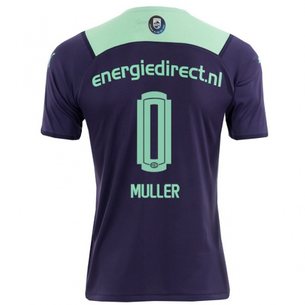 Hombre Fútbol Camiseta Vincent Muller #0 Violetaa Oscuro 2ª Equipación 2021/22 La Camisa Chile