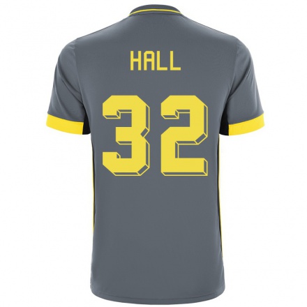 Hombre Fútbol Camiseta Denzel Hall #32 Gris Negro 2ª Equipación 2021/22 La Camisa Chile