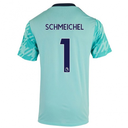 Hombre Fútbol Camiseta Kasper Schmeichel #1 Verde Claro 2ª Equipación 2021/22 La Camisa Chile
