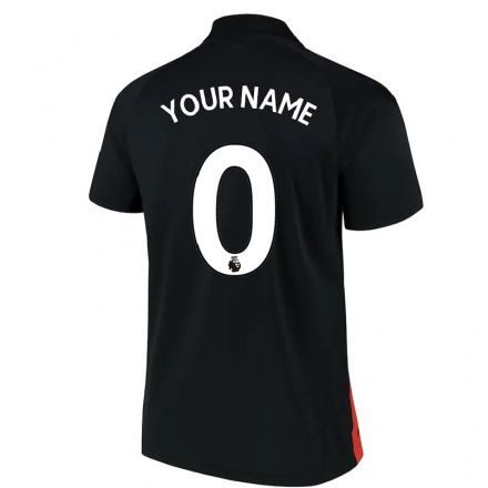 Hombre Fútbol Camiseta Tu Nombre #0 Negro 2ª Equipación 2021/22 La Camisa Chile