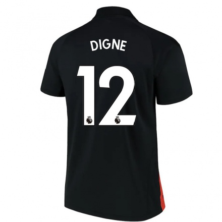 Hombre Fútbol Camiseta Lucas Digne #12 Negro 2ª Equipación 2021/22 La Camisa Chile
