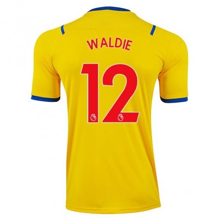 Hombre Fútbol Camiseta Lizzie Waldie #12 Amarillo 2ª Equipación 2021/22 La Camisa Chile