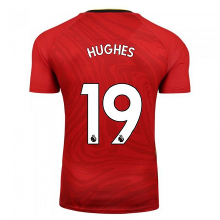 Hombre Fútbol Camiseta Will Hughes #19 Rojo 2ª Equipación 2021/22 La Camisa Chile