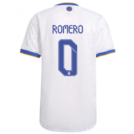 Hombre Fútbol Camiseta Adrian Romero #0 Blanco 1ª Equipación 2021/22 La Camisa Chile