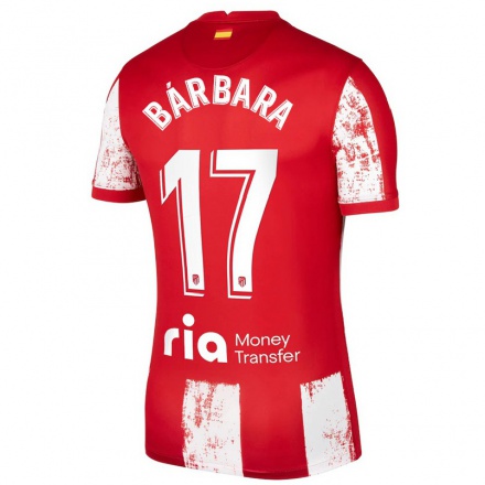 Hombre Fútbol Camiseta Barbara Latorre #17 Rojo Blanco 1ª Equipación 2021/22 La Camisa Chile