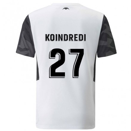 Hombre Fútbol Camiseta Koba Koindredi #27 Blanco 1ª Equipación 2021/22 La Camisa Chile