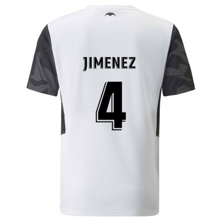 Hombre Fútbol Camiseta Maria Jimenez #4 Blanco 1ª Equipación 2021/22 La Camisa Chile