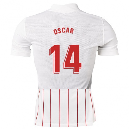 Hombre Fútbol Camiseta Oscar Rodriguez #14 Blanco 1ª Equipación 2021/22 La Camisa Chile