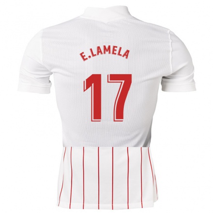 Hombre Fútbol Camiseta Erik Lamela #17 Blanco 1ª Equipación 2021/22 La Camisa Chile