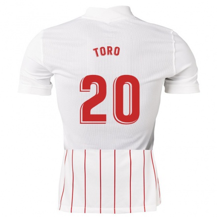 Hombre Fútbol Camiseta Javiera Toro #20 Blanco 1ª Equipación 2021/22 La Camisa Chile
