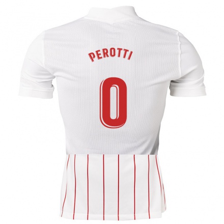 Hombre Fútbol Camiseta Perotti #0 Blanco 1ª Equipación 2021/22 La Camisa Chile