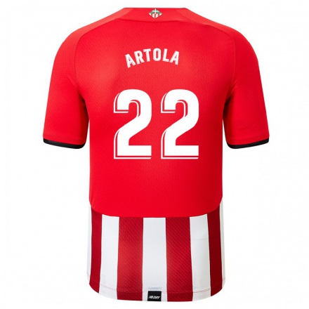 Hombre Fútbol Camiseta Juan Artola #22 Rojo Blanco 1ª Equipación 2021/22 La Camisa Chile