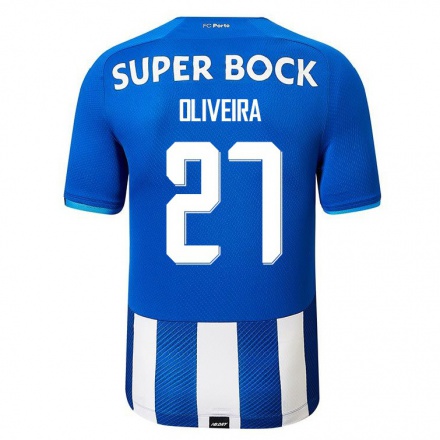 Hombre Fútbol Camiseta Sergio Oliveira #27 Azul Real 1ª Equipación 2021/22 La Camisa Chile