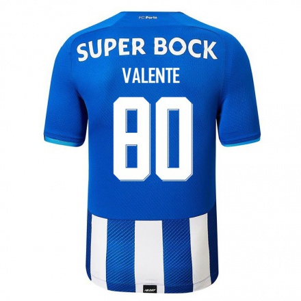 Hombre Fútbol Camiseta Rodrigo Valente #80 Azul Real 1ª Equipación 2021/22 La Camisa Chile