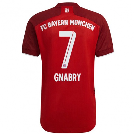Hombre Fútbol Camiseta Serge Gnabry #7 Rojo Oscuro 1ª Equipación 2021/22 La Camisa Chile