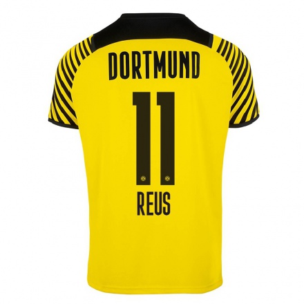 Hombre Fútbol Camiseta Marco Reus #11 Amarillo 1ª Equipación 2021/22 La Camisa Chile