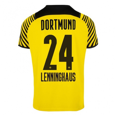 Hombre Fútbol Camiseta Mika Lenninghaus #24 Amarillo 1ª Equipación 2021/22 La Camisa Chile