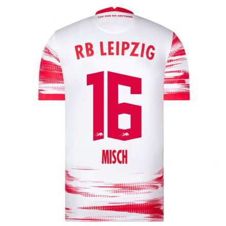 Hombre Fútbol Camiseta Lea-sophie Misch #16 Rojo Blanco 1ª Equipación 2021/22 La Camisa Chile
