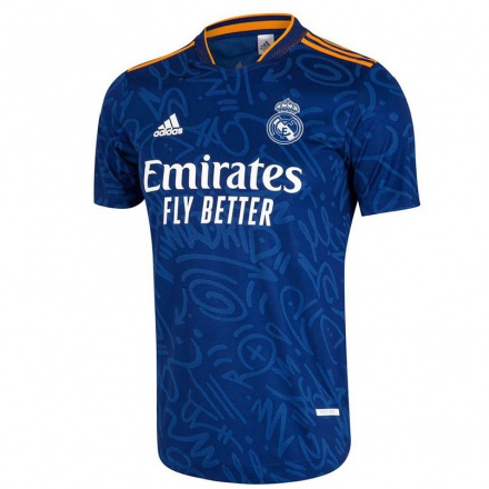 Hombre Fútbol Camiseta Karim Benzema #9 Azul Oscuro 2ª Equipación 2021/22 La Camisa Chile