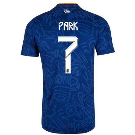 Hombre Fútbol Camiseta Marvin Park #7 Azul Oscuro 2ª Equipación 2021/22 La Camisa Chile
