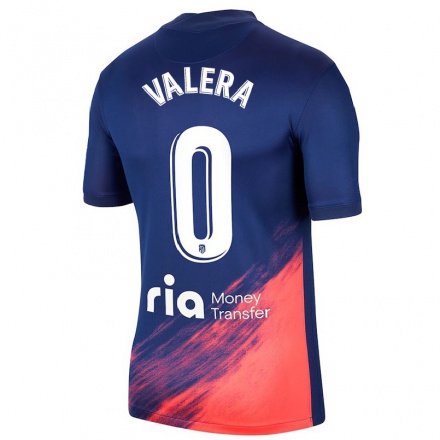 Hombre Fútbol Camiseta German Valera #0 Azul Oscuro Naranja 2ª Equipación 2021/22 La Camisa Chile