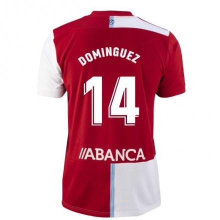 Hombre Fútbol Camiseta Carlos Dominguez #14 Rojo Blanco 2ª Equipación 2021/22 La Camisa Chile