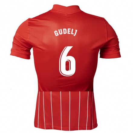 Hombre Fútbol Camiseta Nemanja Gudelj #6 Rojo Oscuro 2ª Equipación 2021/22 La Camisa Chile