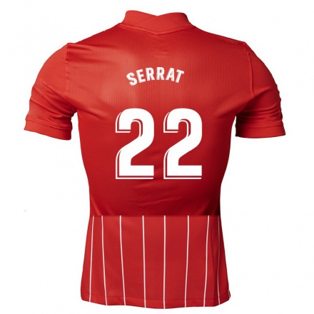 Hombre Fútbol Camiseta Sara Serrat #22 Rojo Oscuro 2ª Equipación 2021/22 La Camisa Chile