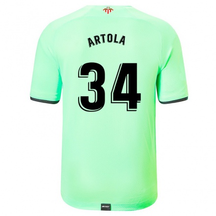Hombre Fútbol Camiseta Juan Artola #34 Verde Claro 2ª Equipación 2021/22 La Camisa Chile