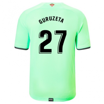 Hombre Fútbol Camiseta Jon Guruzeta #27 Verde Claro 2ª Equipación 2021/22 La Camisa Chile