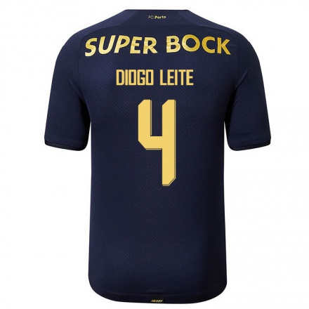 Hombre Fútbol Camiseta Diogo Leite #4 Azul Marino 2ª Equipación 2021/22 La Camisa Chile