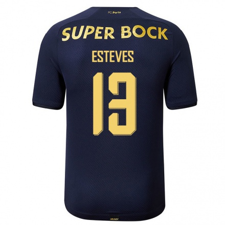 Hombre Fútbol Camiseta Tomas Esteves #13 Azul Marino 2ª Equipación 2021/22 La Camisa Chile