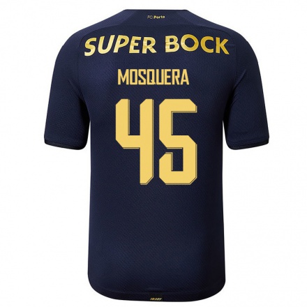 Hombre Fútbol Camiseta Yoni Mosquera #45 Azul Marino 2ª Equipación 2021/22 La Camisa Chile