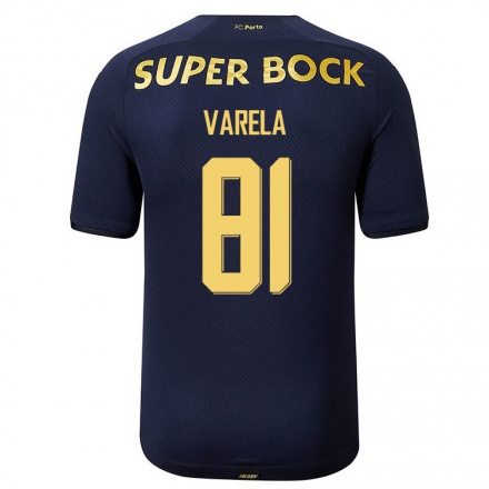 Hombre Fútbol Camiseta Silvestre Varela #81 Azul Marino 2ª Equipación 2021/22 La Camisa Chile