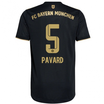 Hombre Fútbol Camiseta Benjamin Pavard #5 Negro 2ª Equipación 2021/22 La Camisa Chile