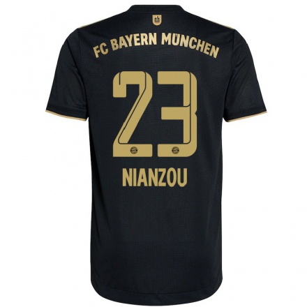 Hombre Fútbol Camiseta Tanguy Nianzou #23 Negro 2ª Equipación 2021/22 La Camisa Chile