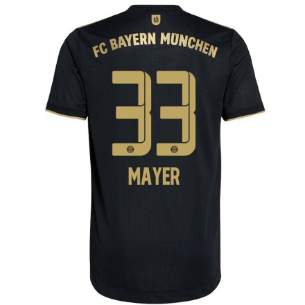 Hombre Fútbol Camiseta Jakob Mayer #33 Negro 2ª Equipación 2021/22 La Camisa Chile